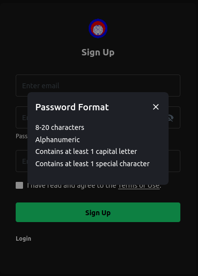 Password Format